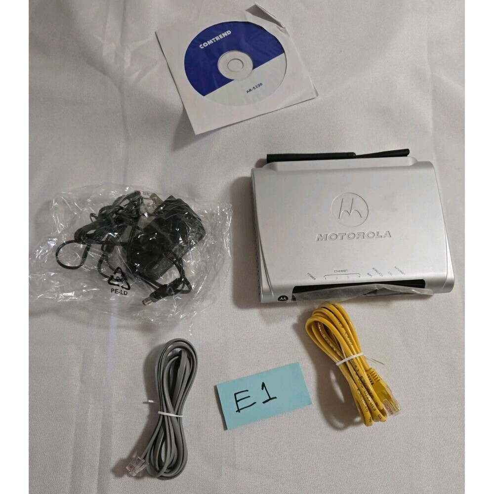 Motorola Modem 12VDC E141744 Router With Power Cord